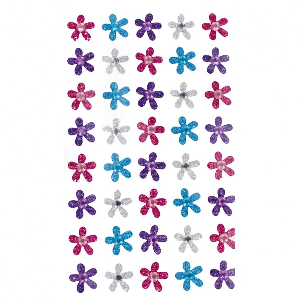 STICKERS FLOWERS GLITTER CRAFT WITH FUN 501872 CRAFT WITH FUN